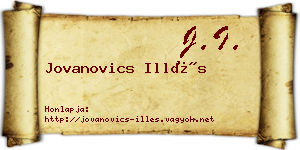 Jovanovics Illés névjegykártya